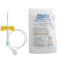 Imagem de Scalp 25G Com Dispositivo De Segurança Luer Lock Medix - Caixa Com 100 Unidades